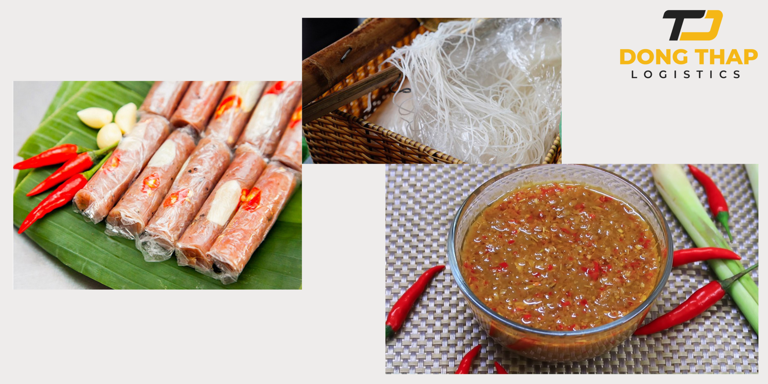 Hệ thống đóng gói chống sốc cho hàng đặc sản: nem, mắm, hủ tiếu