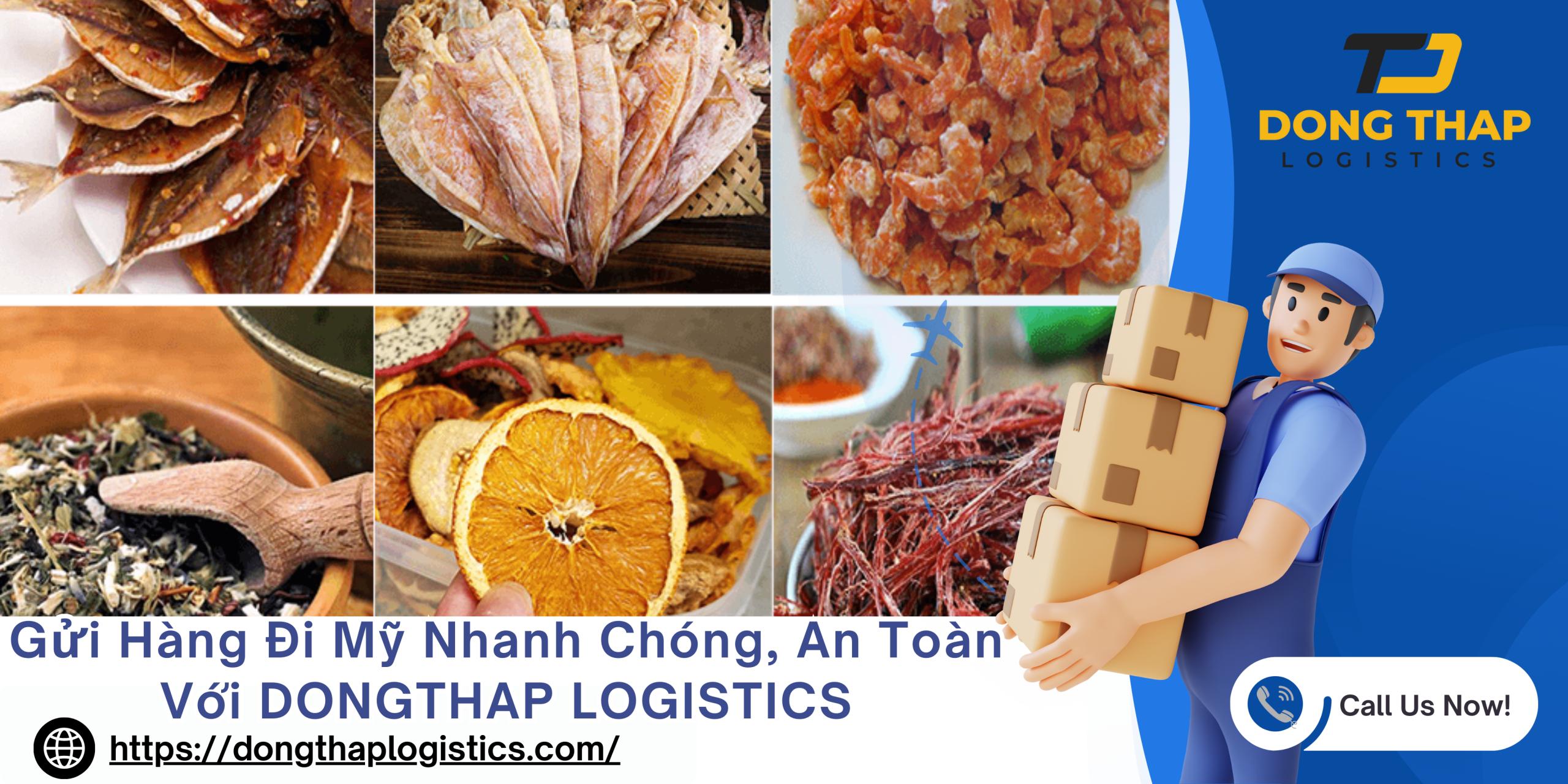 Gửi Thực Phẩm Khô Đi Mỹ Nhanh Chóng, An Toàn Với DONGTHAP LOGISTICS