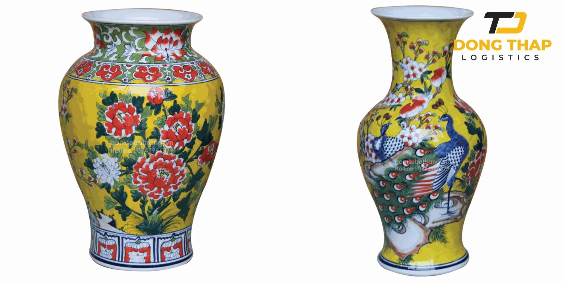 Vận Chuyển Lọ Hoa Gốm Bát Tràng Họa Tiết Tết Sang Thái Lan – Điểm Nhấn Văn Hóa Việt Trong Không Gian Xuân