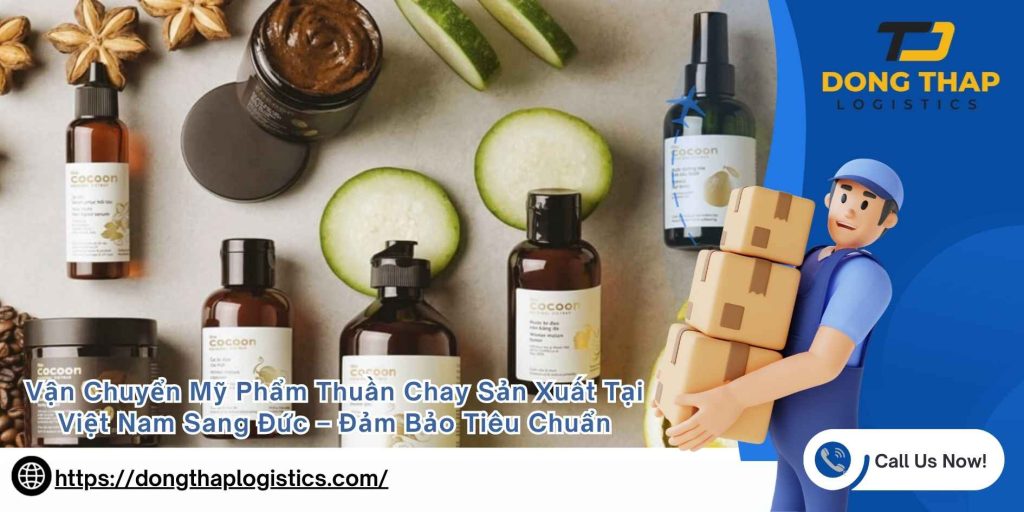 Vận Chuyển Mỹ Phẩm Thuần Chay Sản Xuất Tại Việt Nam Sang Đức – Đảm Bảo Tiêu Chuẩn Đóng Gói Và Kiểm Định