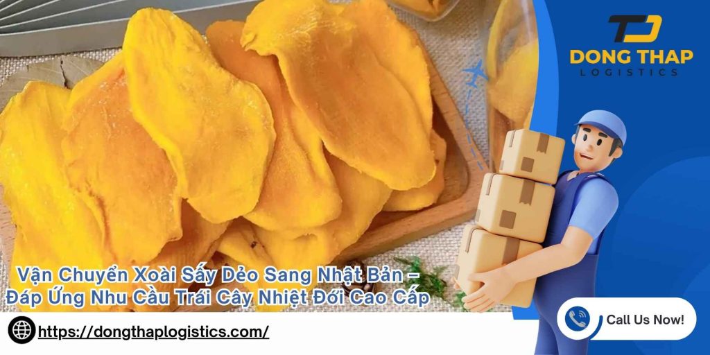 Vận Chuyển Xoài Sấy Dẻo Sang Nhật Bản – Đáp Ứng Nhu Cầu Trái Cây Nhiệt Đới Cao Cấp