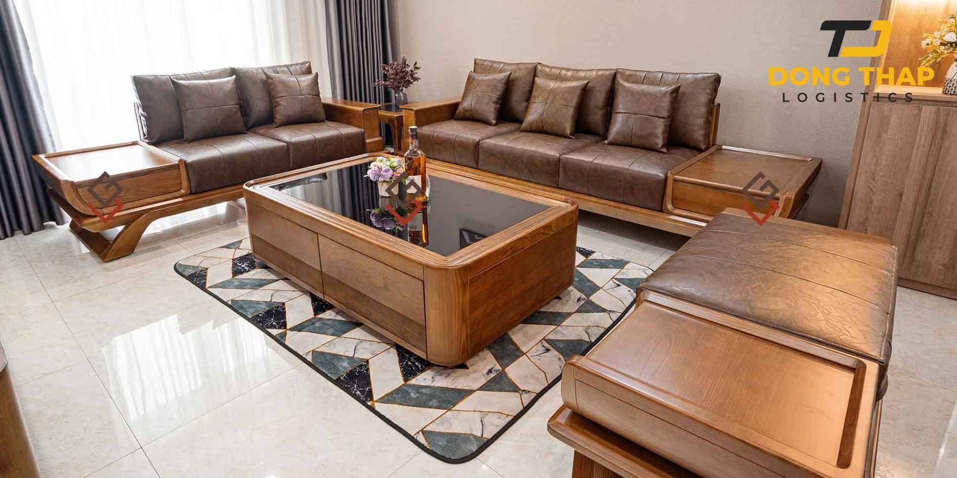 Vận Chuyển Sofa Gỗ Phòng Khách Sang Nhật Bản – Đóng Kiện An Toàn, Hạn Chế Trầy Xước